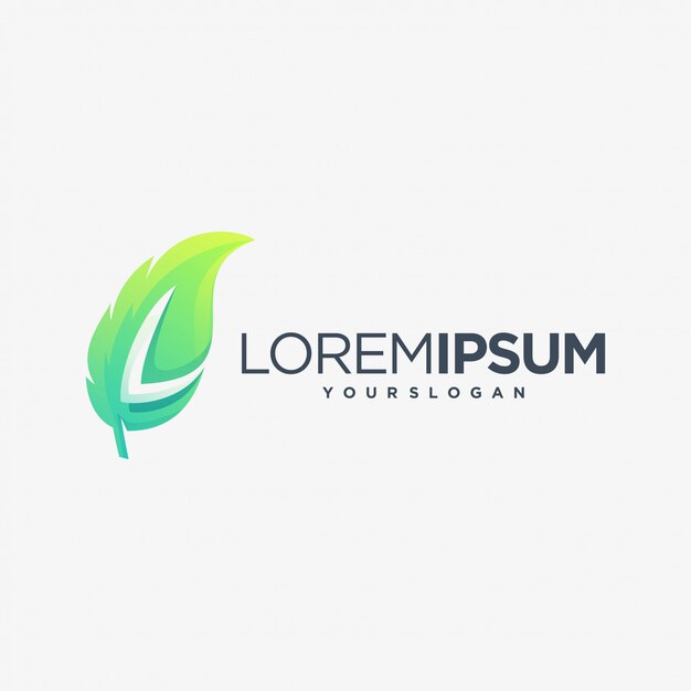 L hoja logo ecología naturaleza