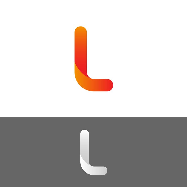 L letra alfabeto logotipo de texto vectorial abstracto