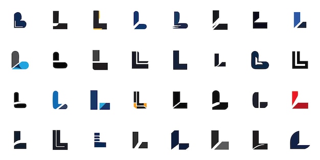 L letra creativa coorporate elegante logotipo moderno mínimo para el negocio vectorial plano