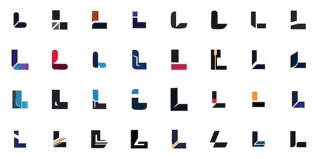 L letra creativa coorporate elegante logotipo moderno mínimo para el negocio vectorial plano