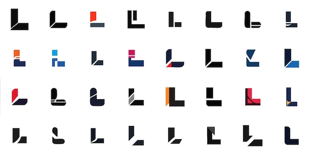 L letra creativa coorporate elegante logotipo moderno mínimo para el negocio vectorial plano