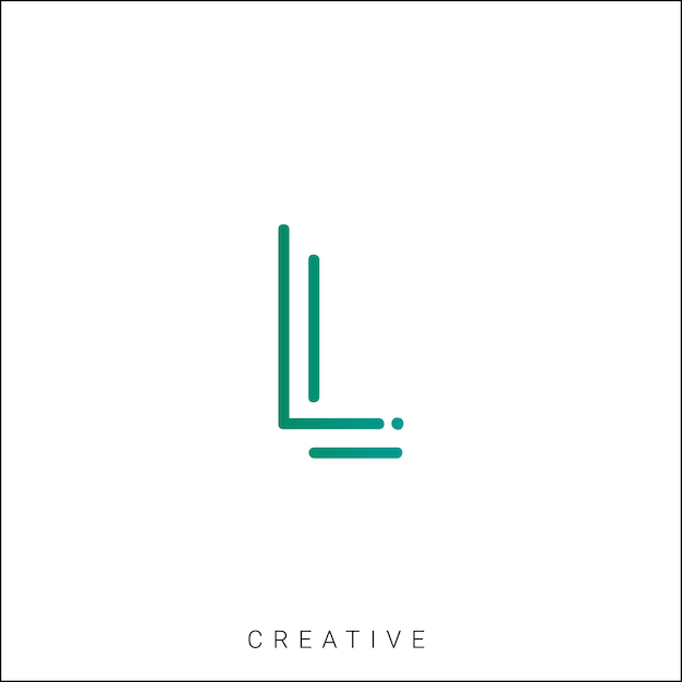 L Logotipo posterior plantilla vectorial monograma colorido símbolo fuente logotipo diseño moderno basado en inicial LOGO
