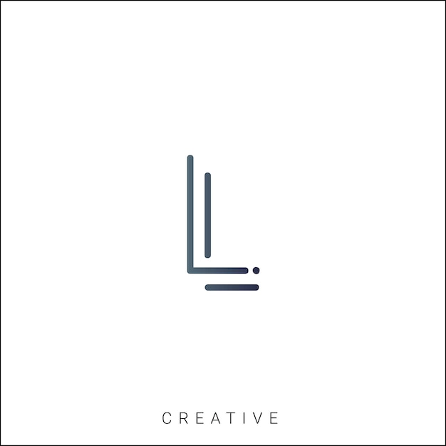 L Logotipo posterior plantilla vectorial monograma colorido símbolo fuente logotipo diseño moderno basado en inicial LOGO