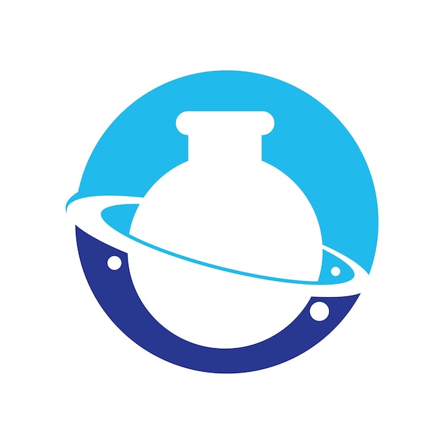 Lab Planet Logo Template Design Creative Orbit Labor Lab plantilla de diseño de logotipo abstracto Vector