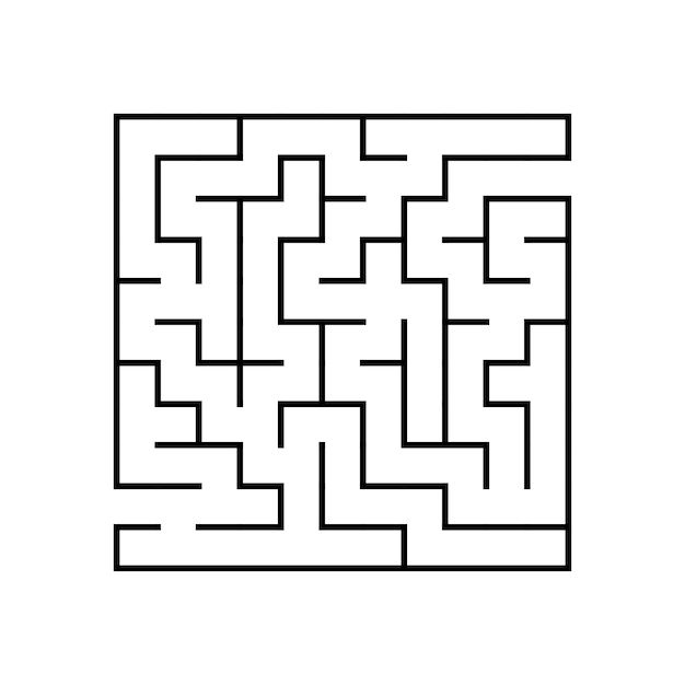 Laberinto abstracto Juego educativo para niños Rompecabezas para niños Laberinto enigma Encuentra el camino correcto