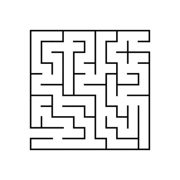 Laberinto abstracto Juego educativo para niños Rompecabezas para niños Laberinto enigma Encuentra el camino correcto
