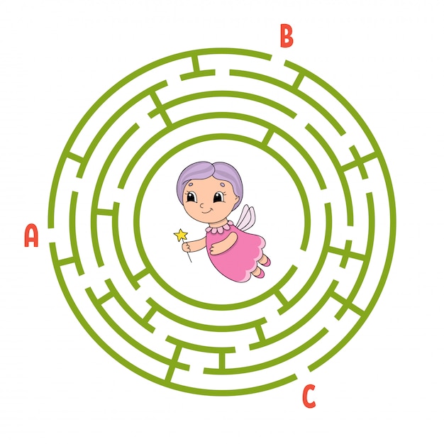 Laberinto circular. juego para niños.