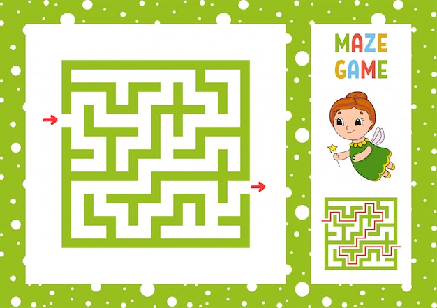 Laberinto. Juego para niños. Laberinto gracioso. Hoja de trabajo de desarrollo educativo.