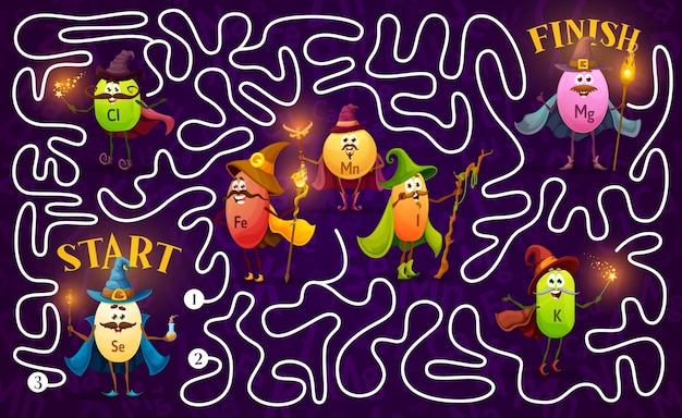 Laberinto laberinto juego micronutrientes magos magos