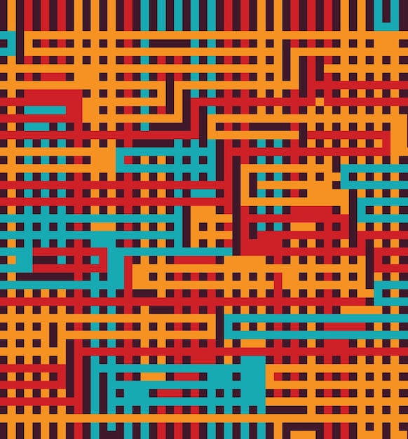 Laberinto líneas techno fondo Elementos de diseño retro colorido05