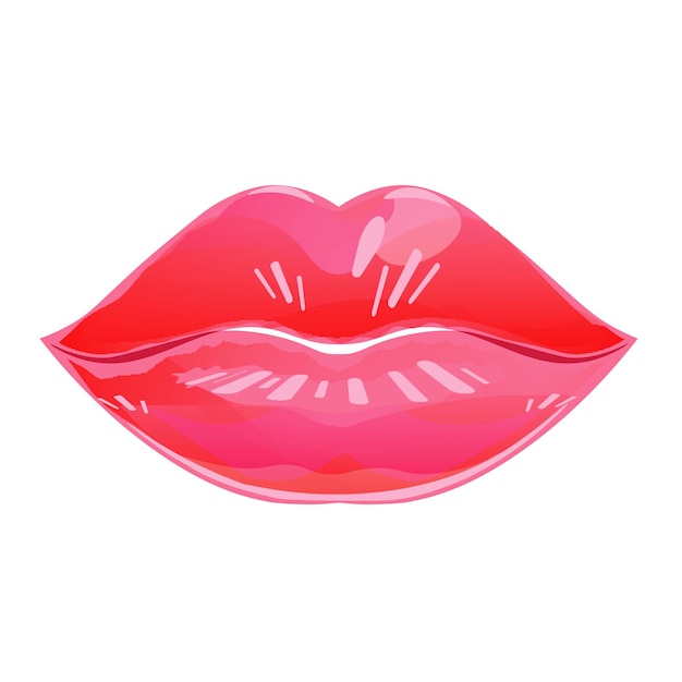 Vector labios brillantes