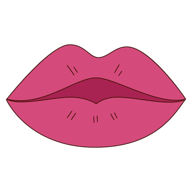 Vector labios dibujados a mano para el día de san valentín elementos de diseño para carteles tarjetas de felicitación pancartas e invitaciones