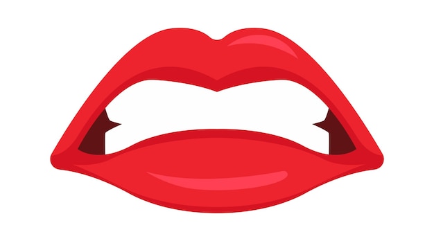 Los labios enojados femeninos Ilustración vectorial