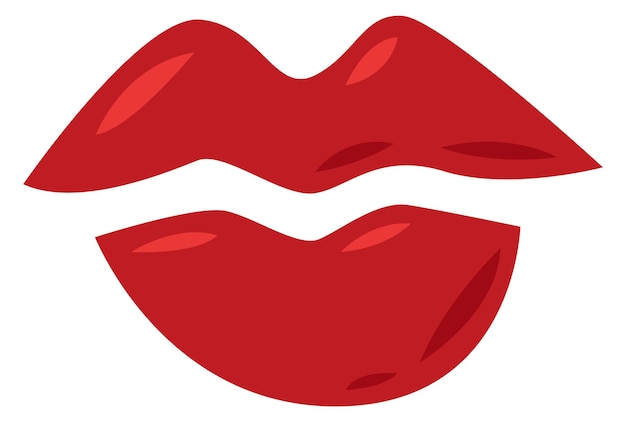 Labios femeninos Hermosa boca roja Símbolo sexy