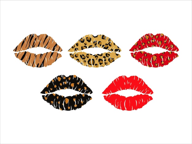 Vector labios mujer