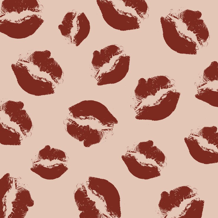 Vector labios de patrones sin fisuras, genial para el día de san valentín. precioso fondo romántico. vector