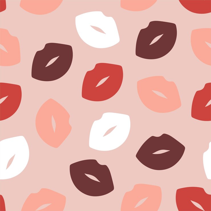 Vector labios de patrones sin fisuras precioso fondo romántico ideal para el día de san valentín