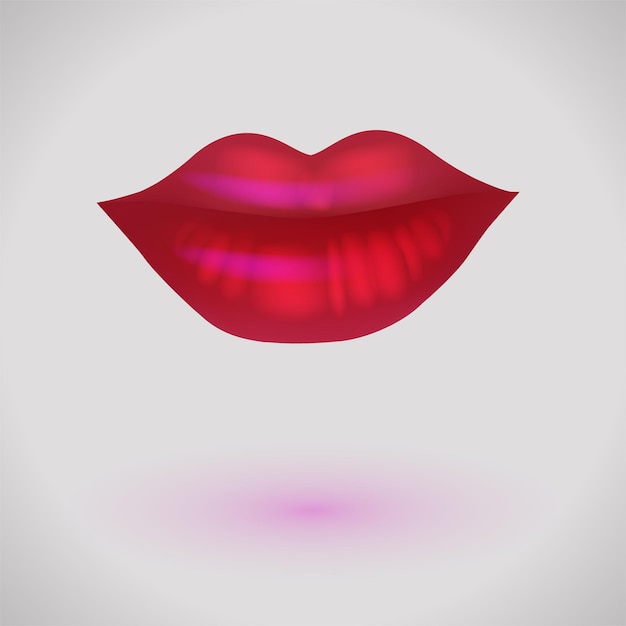 Labios rojos de mujer