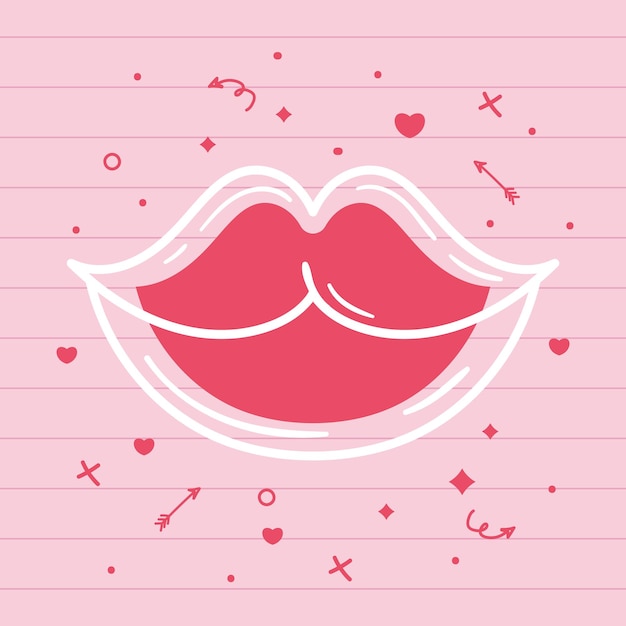 Labios rosados femeninos