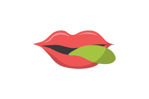 Los labios son divertidos y extraños.