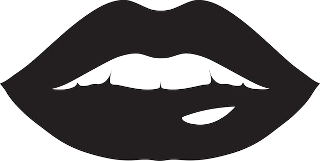 Los labios vectoriales místicos de la medianoche en BlackChic Noir Pout Los labios negros vectoriales