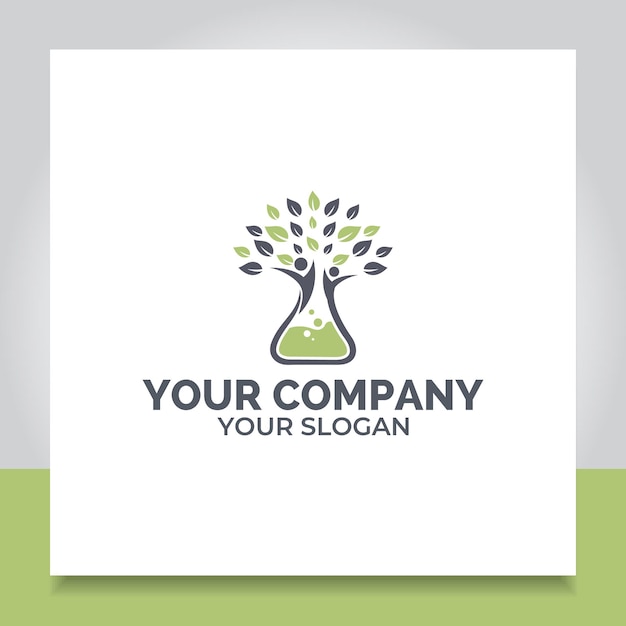 laboratorio árbol logotipo diseño gente comunidad equipo natural hoja