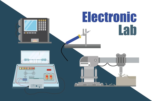 Vector laboratorio electronico