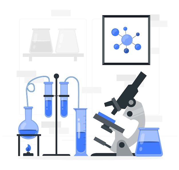 laboratorio de química Semiflat Ilustraciones vectoriales