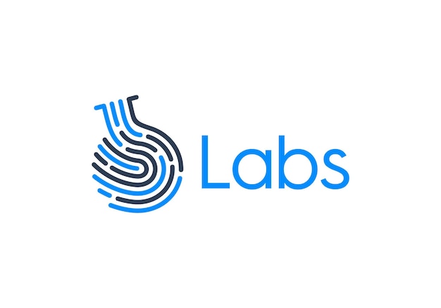 laboratorio de vidrio y plantillas de diseño de logotipos de ciencia y tecnología