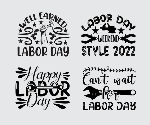 Vector labordaytshirtdesign2 con diseño de camiseta svg