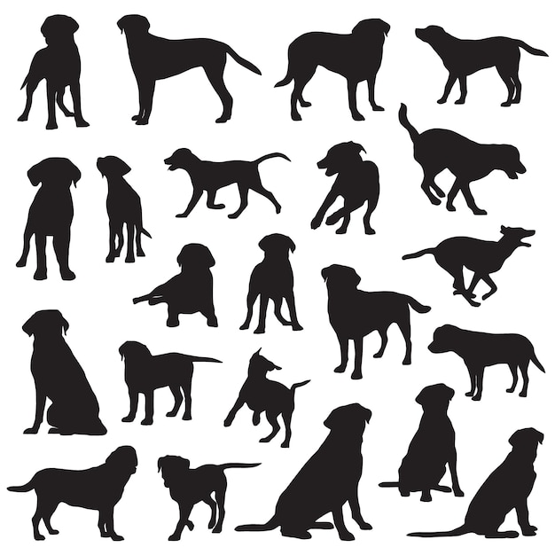 Labrador retriever silhouettes