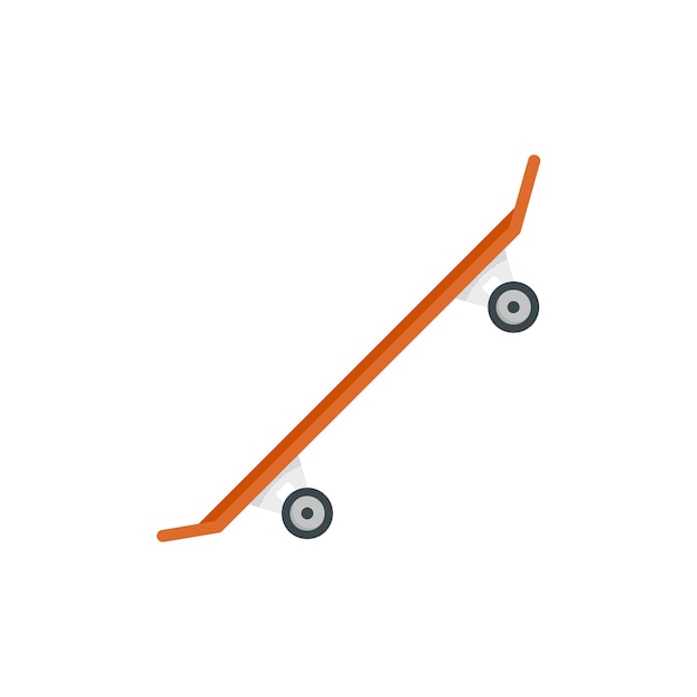 Lado del icono de patineta de madera Ilustración plana del lado del icono de vector de patineta de madera para diseño web