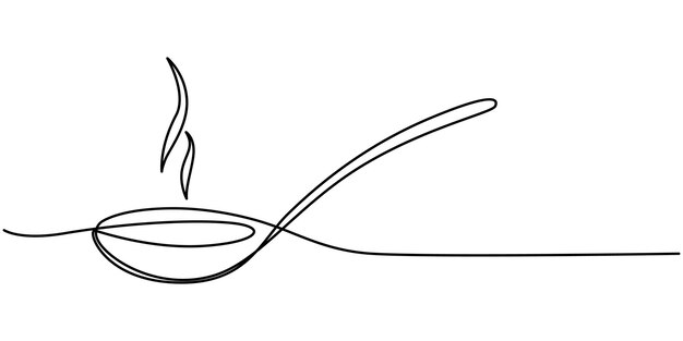 Ladrillo de cocina dibujo continuo de una línea herramientas de cocina ilustración continua de una línea vector