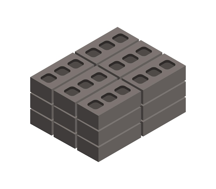 Vector ladrillos isométricos
