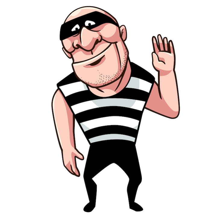Vector ladrón es un saludo