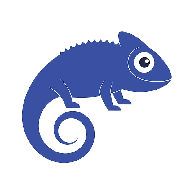 un lagarto azul con una cara azul y un fondo blanco
