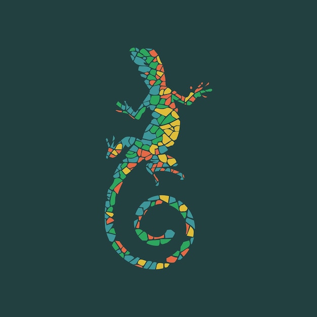 lagarto colorido