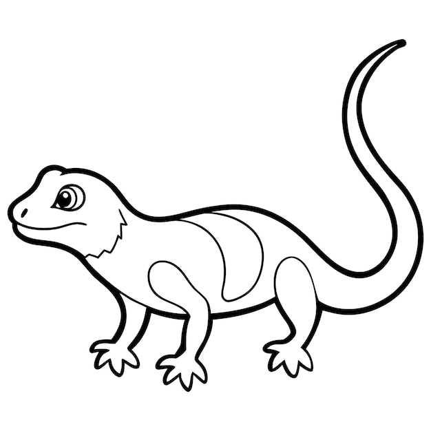 Lagarto de pie en las cuatro patas