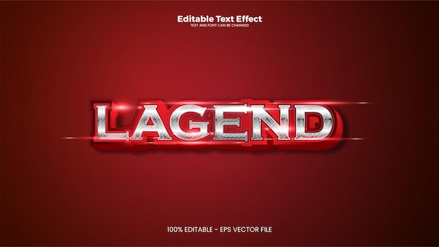 Lagend Efecto de texto editable en estilo moderno de tendencia Premium Vector