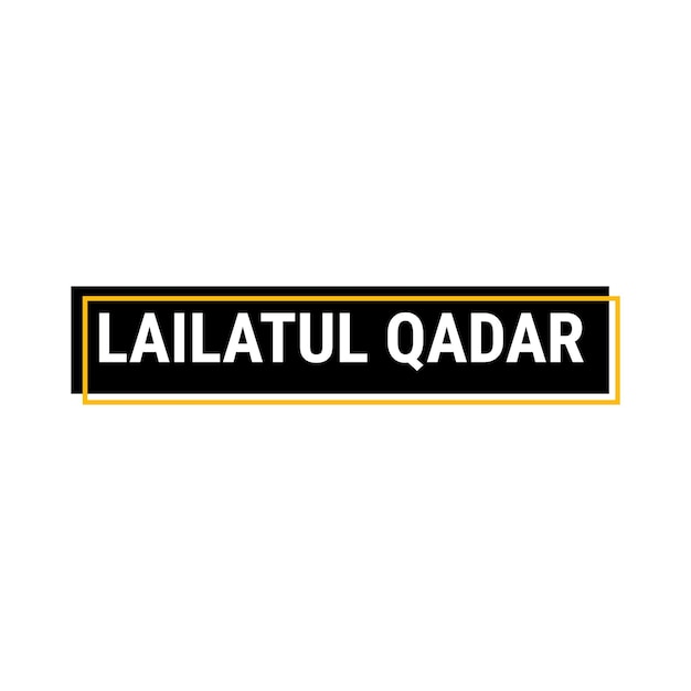 Lailatul Qadr Black Vector Callout Banner con información sobre la noche del poder en Ramadán