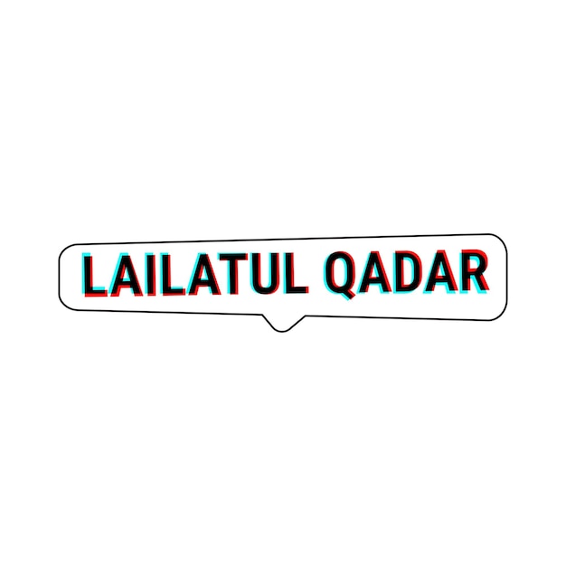 Lailatul Qadr White Vector Callout Banner con información sobre la noche del poder en Ramadán