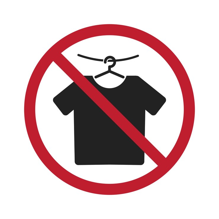 Vector lámina de prohibición aislada no colgada camiseta camisa negra en colgante para la moda o no colgada