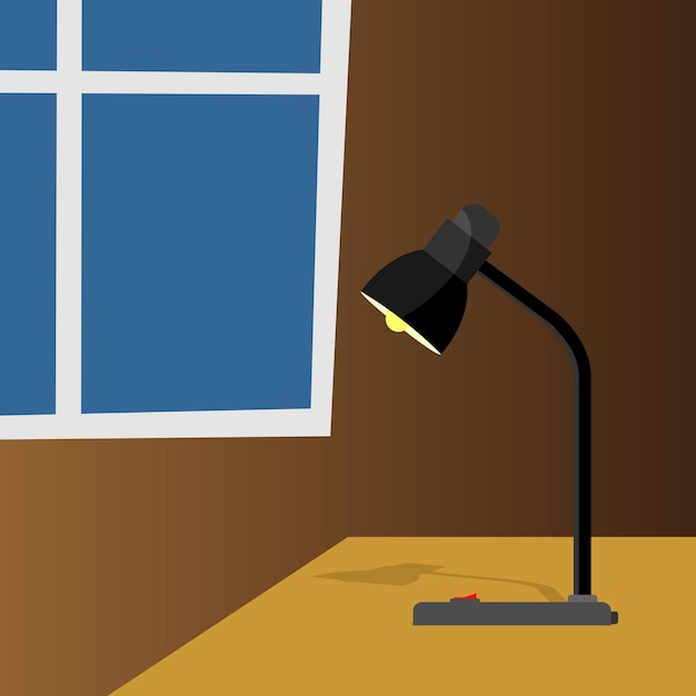Vector lámpara de araña de muebles y lámpara de mesa en estilo de caricatura plana un juego de lámparas