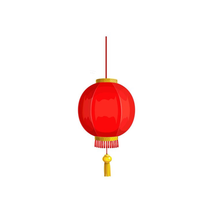 Vector lámpara de chinatown de seda de papel aislada cny linterna
