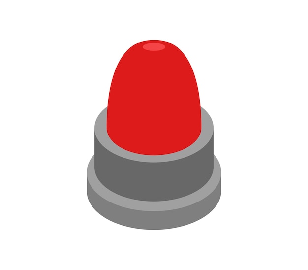 Lámpara de emergencia roja isométrica