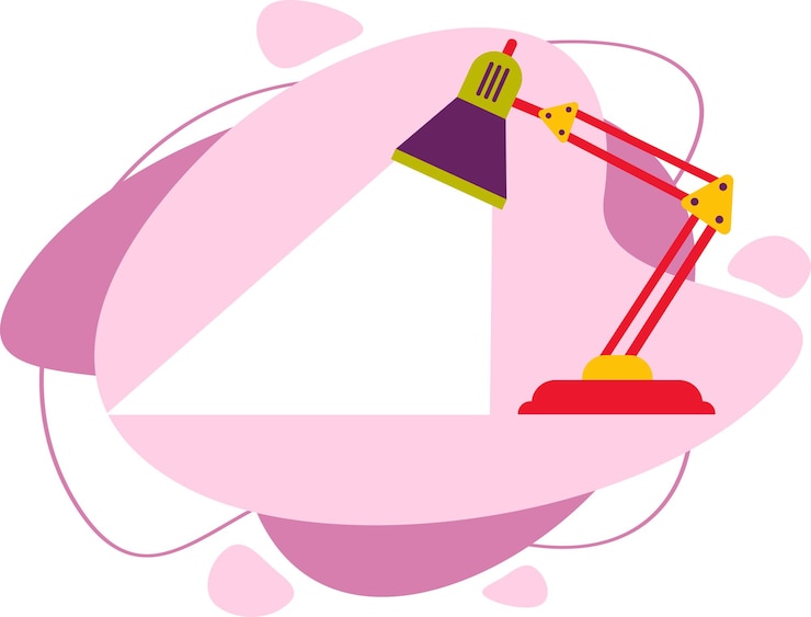 Vector lámpara de escritorio para oficina. lámpara de silueta y luz direccional. bombilla eléctrica. ilustración de vector de estilo plano.
