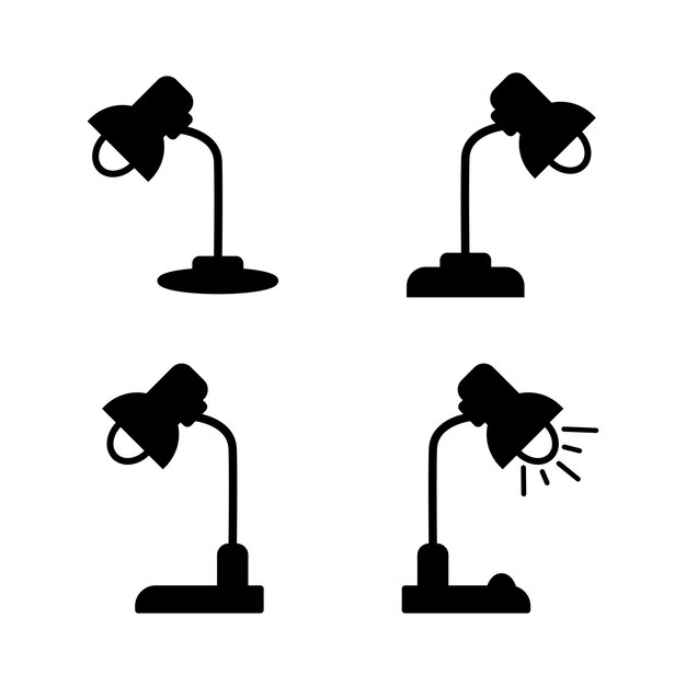 lámpara de estudio icono vector plantilla logotipo colección de moda diseño plano