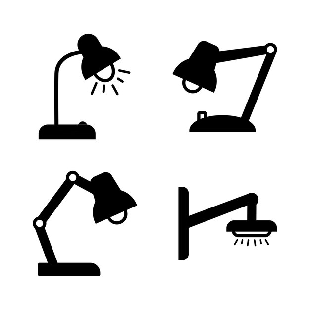 lámpara de estudio icono vector plantilla logotipo colección de moda diseño plano