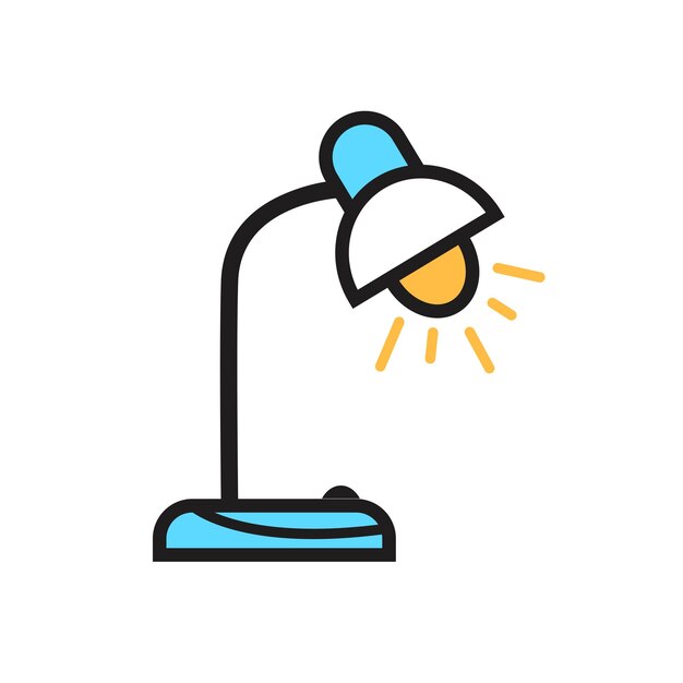 lámpara de estudio icono vector plantilla logotipo colección de moda diseño plano