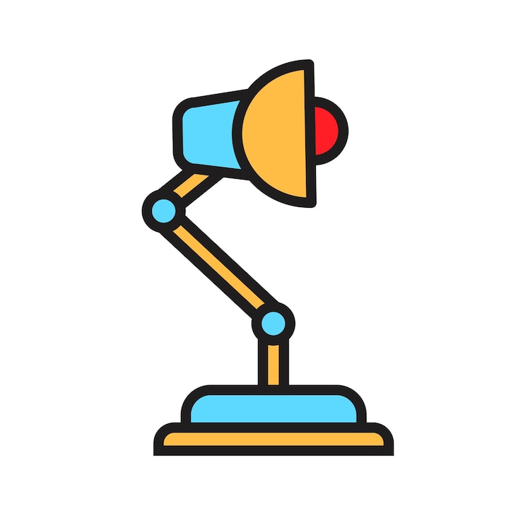 Vector lámpara de estudio icono vector plantilla logotipo colección de moda diseño plano
